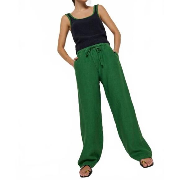 NWT - NATION LTD Lucia Tie Waist Pants, Size Medium, Green - Picture 2 of 6